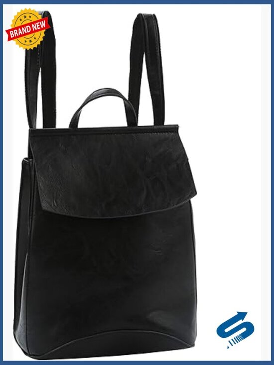 Handbags - Convertible Vegan Leather Backpack Handbag Travel Work Bag
